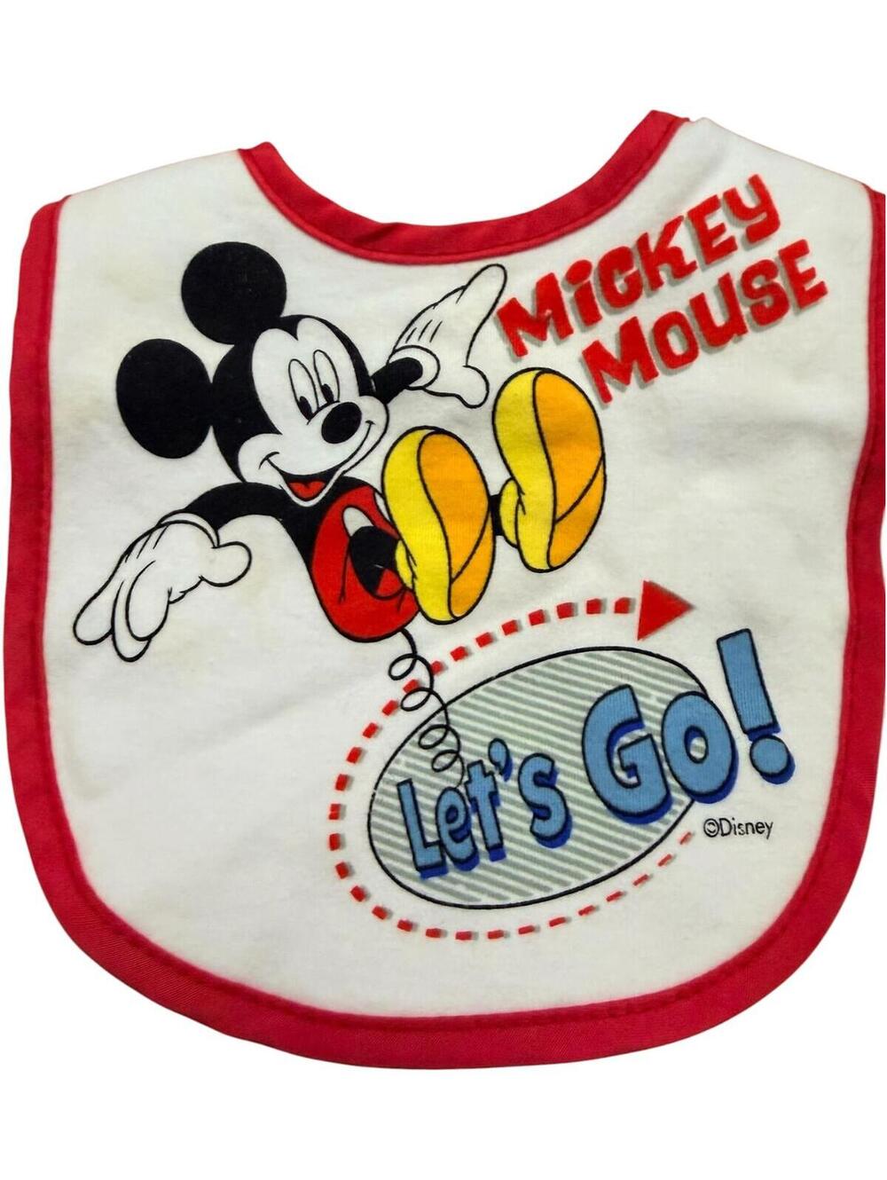 Vintage Disney Baby Mickey Mouse Cotton Bib